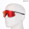 100% Occhiali da sole Hypercraft nero cromo/rosso iprico a specchio 6