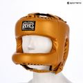 Casco da pugilato Cleto Reyes con barra facciale rotonda oro 3