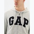 Felpa da uomo GAP Heritage French Terry Fullzip Logo grigio erica chiaro 4