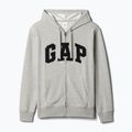 Felpa da uomo GAP Heritage French Terry Fullzip Logo grigio erica chiaro 5