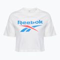 Reebok Identity Big Logo Crop Tee donna bianco/corallo/blu