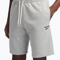 Pantaloncini da allenamento Reebok Identity Small Logo Fleece da uomo, grigio erica/rosso vettoriale medio 4