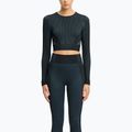 Reebok RBK Lab Seamless Crop a maniche lunghe da donna per l'allenamento, nero