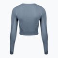 Aggiornamento Reebok RBK Lab Seamless Crop a maniche lunghe da donna per l'allenamento, blu 2