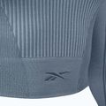 Aggiornamento Reebok RBK Lab Seamless Crop a maniche lunghe da donna per l'allenamento, blu 3