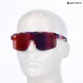 Occhiali da sole Red Bull SPECT Dakota matt blue-burgundy pattern/smoke red-purple mirror 7