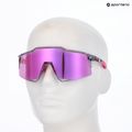 100% Occhiali da sole Speedcraft lucidati a specchio multistrato grigio traslucido/viola 5