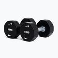 Manubrio cromato Nike Strength Pro Urethane Dumbbell 12 kg black/white 5