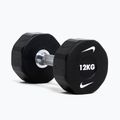 Manubrio cromato Nike Strength Pro Urethane Dumbbell 12 kg black/white 6