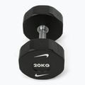 Manubrio cromato Nike Strength Pro Urethane Dumbbell 20 kg black/white 2