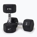 Manubrio gommato Nike Strength Hex Dumbbell 12,5 kg black/white