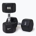 Manubrio gommato Nike Strength Hex Dumbbell 20 kg black/white