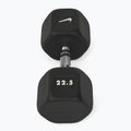 Manubrio gommato Nike Strength Hex Dumbbell 22,5 kg black/white 2