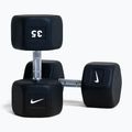 Manubrio gommato Nike Strength Hex Dumbbell 35 kg black/white