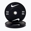 Piastra bumper Nike Strength Rubber Bumper Plates 10 kg black/white