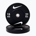 Peso bumper Nike Strength Rubber Bumper Plates 15 kg black/white