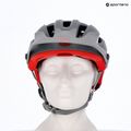 Casco da bici Bell 4Forty Integrated MIPS grigio lucido opaco/cremisi 6