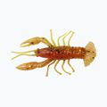 Relax Crawfish 2 Esca in gomma laminata 4 pezzi rootbeer/oro/nero glitter/giallo
