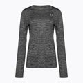 Under Armour Tech Crew Twist donna, manica lunga da allenamento, nero/argento metallico 4