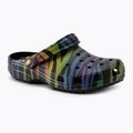 Crocs Classic Seasonal Donna Ciabatte zebrate con stampa arcobaleno