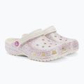 Crocs Classic Glitter Clog infradito per bambini bianco sporco 5