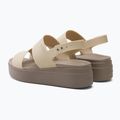 Sandali Crocs Brooklyn Met Low Wedge in metallo champagne per donna 3
