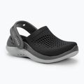 Crocs LiteRide 360 nero/grigio ardesia infradito per bambini 2