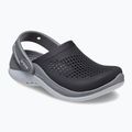 Crocs LiteRide 360 nero/grigio ardesia infradito per bambini 9