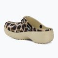 Infradito Crocs Classic Platform Animal Remix donna osso/leopardo 4