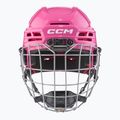 Casco da hockey junior CCM Tacks 70 Combo JR pink 3