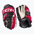 Guanti da hockey CCM Tacks XF Pro SR nero/rosso/bianco 2