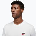 Maglietta Nike Sportswear Club uomo bianco/nero/rosso università 4