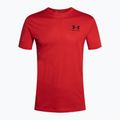Maglietta Under Armour Sportstyle Left Chest SS da uomo rosso/nero 4