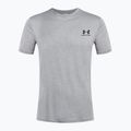 Maglietta Under Armour Sportstyle Uomo petto sinistro SS steel light heather/nero 4