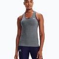 Canotta da allenamento Under Armour da donna HG Armour Racer Tank grigio pece chiaro/argento metallico