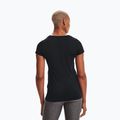 Maglietta da allenamento Under Armour donna HG Armour nero/argento metallico 3