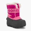 Sorel Snow Commander, stivali da neve per bambini, rosa tropicale e arancio scuro