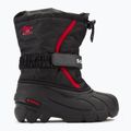Sorel Flurry Dtv, stivali da neve per bambini, nero/rosso brillante 2