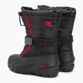 Sorel Flurry Dtv, stivali da neve per bambini, nero/rosso brillante 3