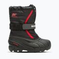 Sorel Flurry Dtv, stivali da neve per bambini, nero/rosso brillante 7