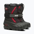 Sorel Flurry Dtv, stivali da neve per bambini, nero/rosso brillante 9