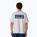 Maglietta da trekking Patagonia P-6 Logo Responsibili-Tee da uomo, bianco 2