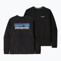 Patagonia P-6 Logo Responsibili trekking longsleeve uomo nero 3