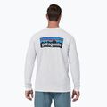 Patagonia P-6 Logo Responsibili Longsleeve uomo bianco 2