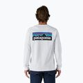 Patagonia P-6 Logo Responsibili Longsleeve uomo bianco 2