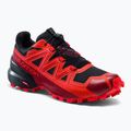 Scarpe da corsa da uomo Salomon Spikecross 5 GTX nero/rosso corsa/rosso