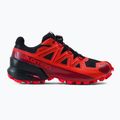 Scarpe da corsa da uomo Salomon Spikecross 5 GTX nero/rosso corsa/rosso 2