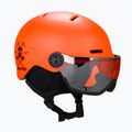 Casco da sci per bambini Salomon Grom Visor arancione fiammante/tonico