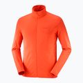 Giacca da trekking Salomon Outrack Full Zip Mid uomo rosso fuoco