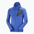 Felpa da trekking Salomon Outline FZ Hoodie Uomo blu nautico/nero